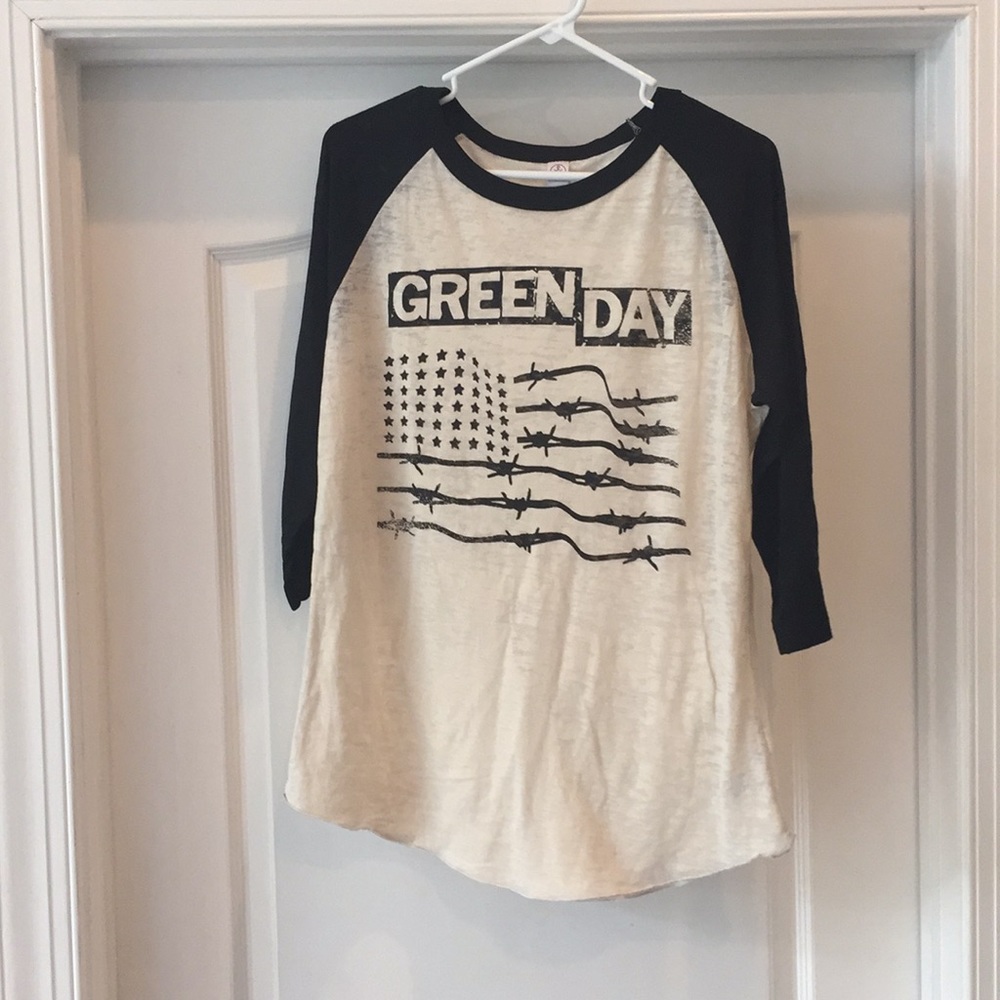 Green Day Band T Shirt Rock Baseball Tee